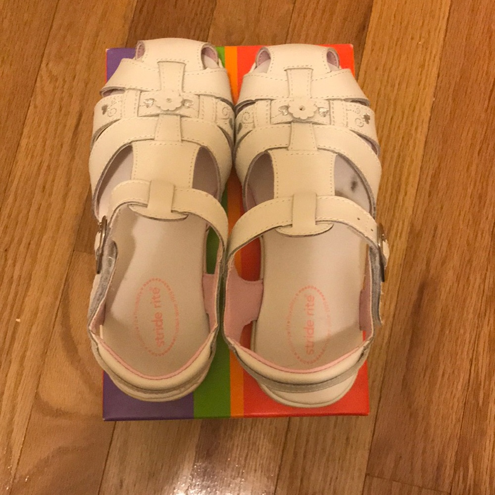 Stride Rite Girls Summer White Sandals *XW Width*